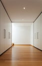 Interior, long corridor with wardrobes Royalty Free Stock Photo