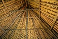 The interior look of a Fijian bure roof Royalty Free Stock Photo