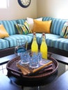 Interior Lounge (Focus on Drinks) Royalty Free Stock Photo