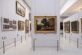 Interior of the Louvre Museum in Paris, France Royalty Free Stock Photo