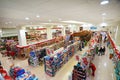 Interior of a low-price hyperpermarket Voli Royalty Free Stock Photo