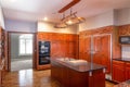 Interior of a luminous house with brightly colored walls in Overland Park, Kansas, USA