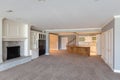 Interior of a luminous house with brightly colored walls in Overland Park, Kansas, USA