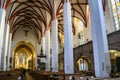 Interior of Lutheran St Thomas Church Thomaskirche in Leipzig, Germany. November 2019 Royalty Free Stock Photo