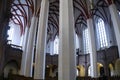 Interior of Lutheran St. Thomas Church Thomaskirche in Leipzig, Germany. November 2019 Royalty Free Stock Photo