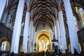 Interior of Lutheran St. Thomas Church Thomaskirche in Leipzig, Germany. November 2019 Royalty Free Stock Photo