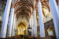 Interior of Lutheran St. Thomas Church Thomaskirche in Leipzig, Germany. November 2019 Royalty Free Stock Photo