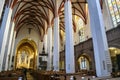 Interior of Lutheran St. Thomas Church Thomaskirche in Leipzig, Germany. November 2019 Royalty Free Stock Photo