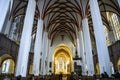 Interior of Lutheran St. Thomas Church Thomaskirche in Leipzig, Germany. November 2019 Royalty Free Stock Photo