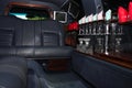 Interior of luxurious limousine