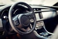 Interior of luxurious sport car Royalty Free Stock Photo