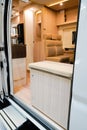 Interior of luxury camper van modern Royalty Free Stock Photo
