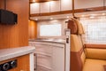 Interior of luxury caravan Royalty Free Stock Photo