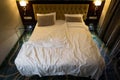 Interior of a luxury double bed Royalty Free Stock Photo