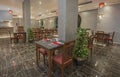 Interior of a luxury hotel Asian restaurant Royalty Free Stock Photo