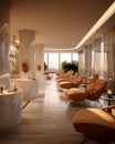 Interior of a luxury hotel spa center waiting 1695523473832 1 Royalty Free Stock Photo