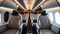 interior of a luxury plane
