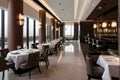 Interior of the luxury restaurant