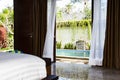 Interior of luxury tropical bedroom Royalty Free Stock Photo