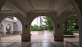 Interior of a magnificent white mosque