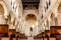 Interior of the main nave of the Cathedral Basilica of San Sabino in Bari Royalty Free Stock Photo