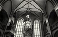 Interior of Maisel synagogue in Prague, colorless