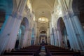 Interior of majestic and big Basilica of the National Shrine of the Blessed Virgin of Ta' Pinu on the island of Gozo, Malta