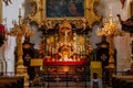 Interior of Maltese church of Our Lady beneath the Chain, maltese square in Prague, Czech Republic