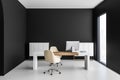 Black manager office interior