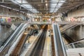 Interior of Marne La VallÃ©e Chessy Railway Station in Disneyland Paris France