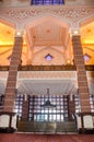 Interior of The Masjid Putra or Putra Mosque at Putrajaya, Malaysia