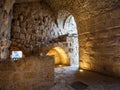 Interior of medieval Ajlun castle in Jordan Royalty Free Stock Photo