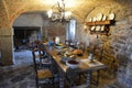 Interior of the medieval castle of Lavaux-Sainte-Anne, Belgium