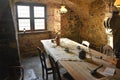 Interior of the medieval castle of Lavaux-Sainte-Anne, Belgium