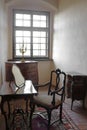 Interior of medieval Cerveny Kamen Red Stown Castle, Casta, Slovakia