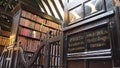 Interior of the medieval Chethams Library, Manchester, England