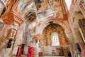 Interior of medieval church of the ancient Orthodox monastery Gelati, built in 12th century, Georgia Royalty Free Stock Photo