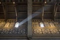 Interior of the medieval church of San Miniato in Florence with beam of light from the window Royalty Free Stock Photo