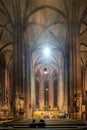 Interior of the medieval church of St. Sebald (Sebalduskirche), Nuremberg, Germany