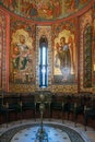 Interior of medieval Orthodox monastery Curtea de Arges, Romania Royalty Free Stock Photo