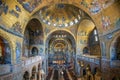 Interior of the medieval Patriarchal Cathedral Basilica of Saint Mark, Venice, Italy Royalty Free Stock Photo