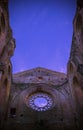 Detail of the interior of San Galgano Abbey, Tuscany Royalty Free Stock Photo