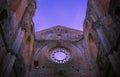 Detail of the interior of San Galgano Abbey, Tuscany Royalty Free Stock Photo