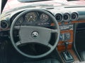 Interior of a Mercedes-Benz 450 SL parked in Lima Royalty Free Stock Photo