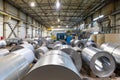 The interior metal manufacturing the view from the top Royalty Free Stock Photo