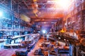 Interior of metallurgical plant workshop Royalty Free Stock Photo