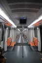 Interior of metro carriage Royalty Free Stock Photo