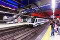 Interior of metro station Aeropuerto. Madrid