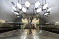 Interior of the metro station `Troparevo`, Moscow, Royalty Free Stock Photo