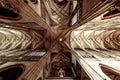 Interior of the Metropolitan Cathedral of Saints Vitus, Wenceslaus and Adalbert. Prague, Czech Republic Royalty Free Stock Photo